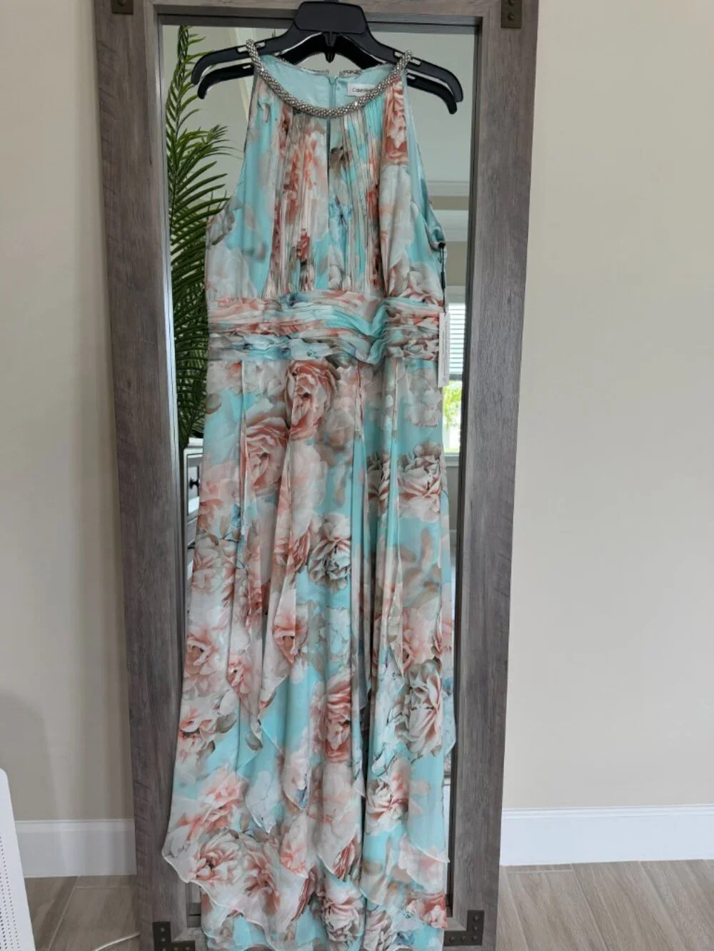 NWT Calvin Klein Size 16 Floral Maxi Dress - Picture 6 of 10